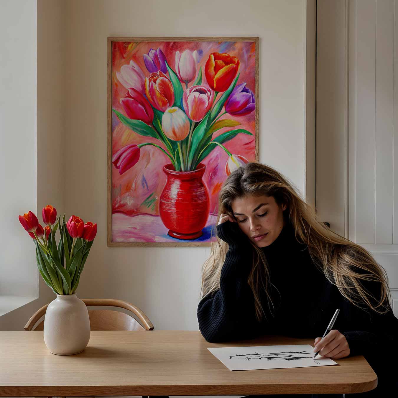 Levendige Tulpenpracht Poster