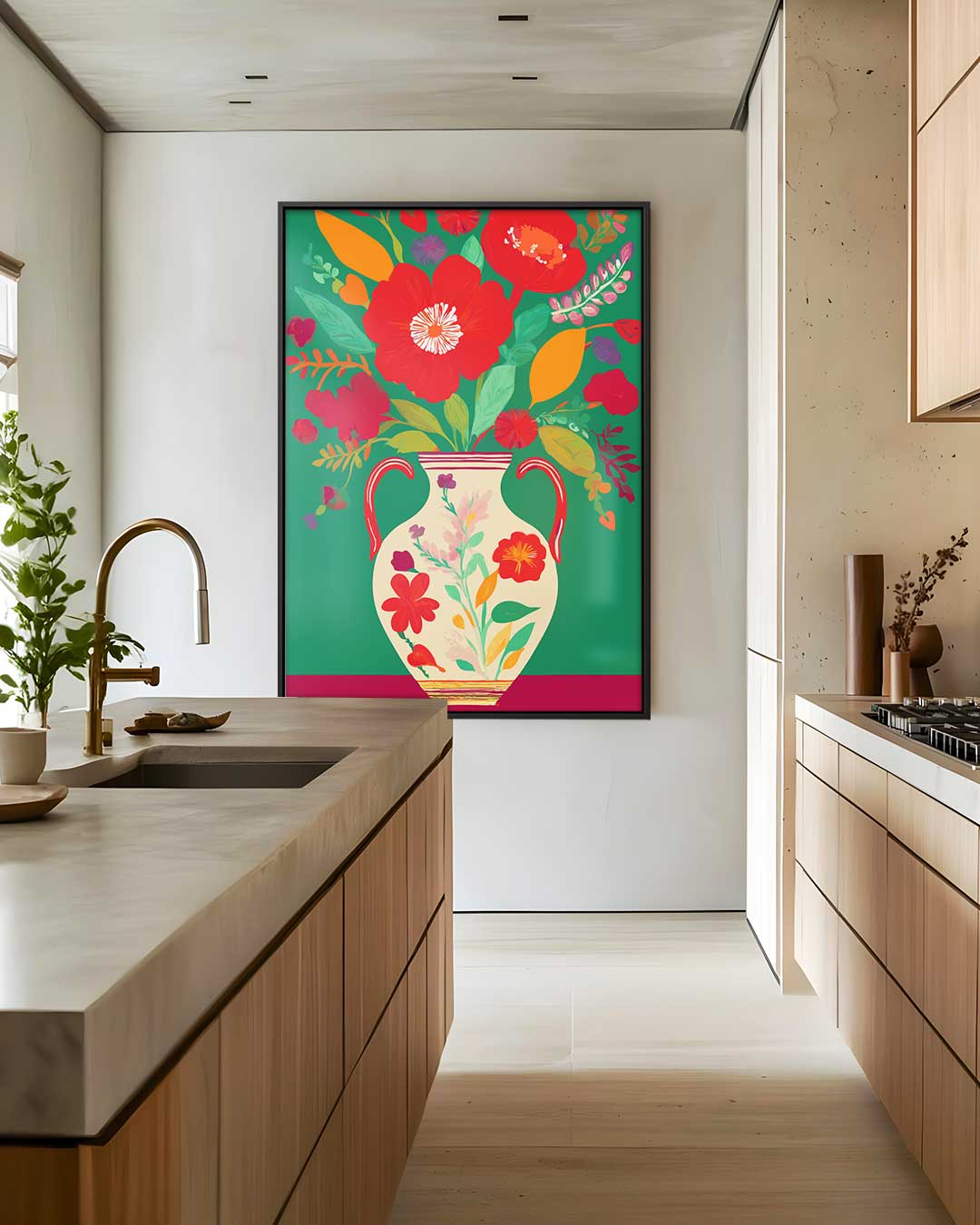 Bloemrijke Kleurenpracht Kunstwerk-canvas-dibond-plexiglas-wanddecoratie-WallArtistic