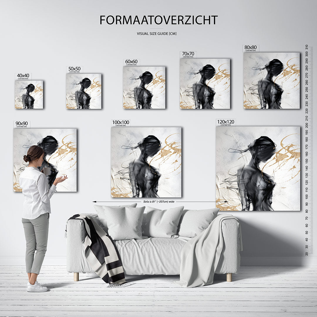 Dynamische vormen Kunstwerk