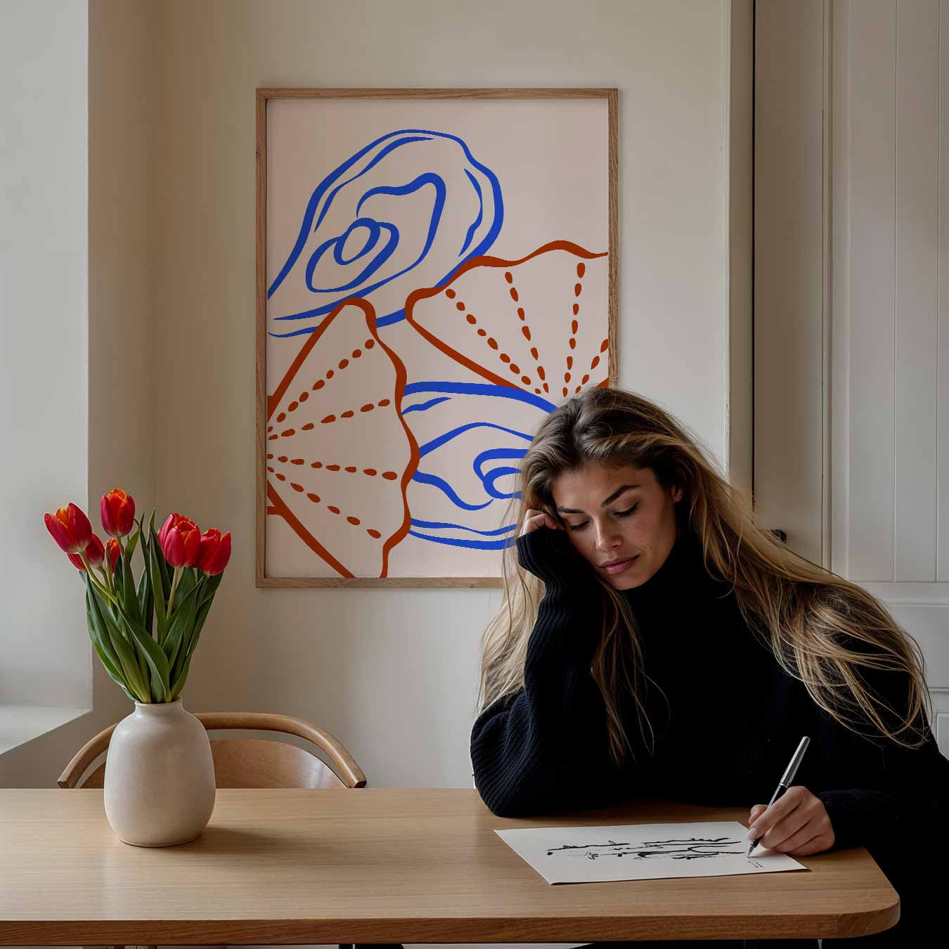 Levendige Schelpenkunst Poster-WallArtistic