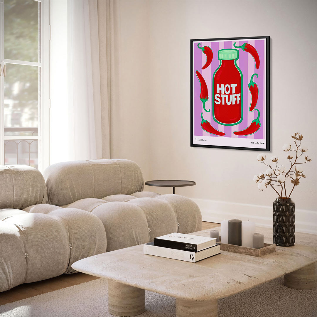 Spicy fles illustratie Kunstwerk