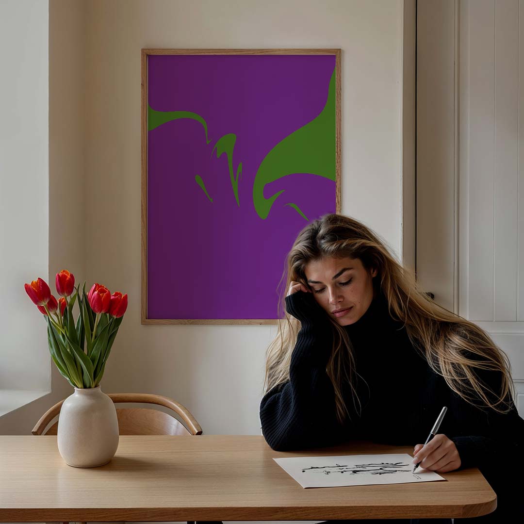 Vrolijke Kleuren Abstracte Kunst Poster-WallArtistic