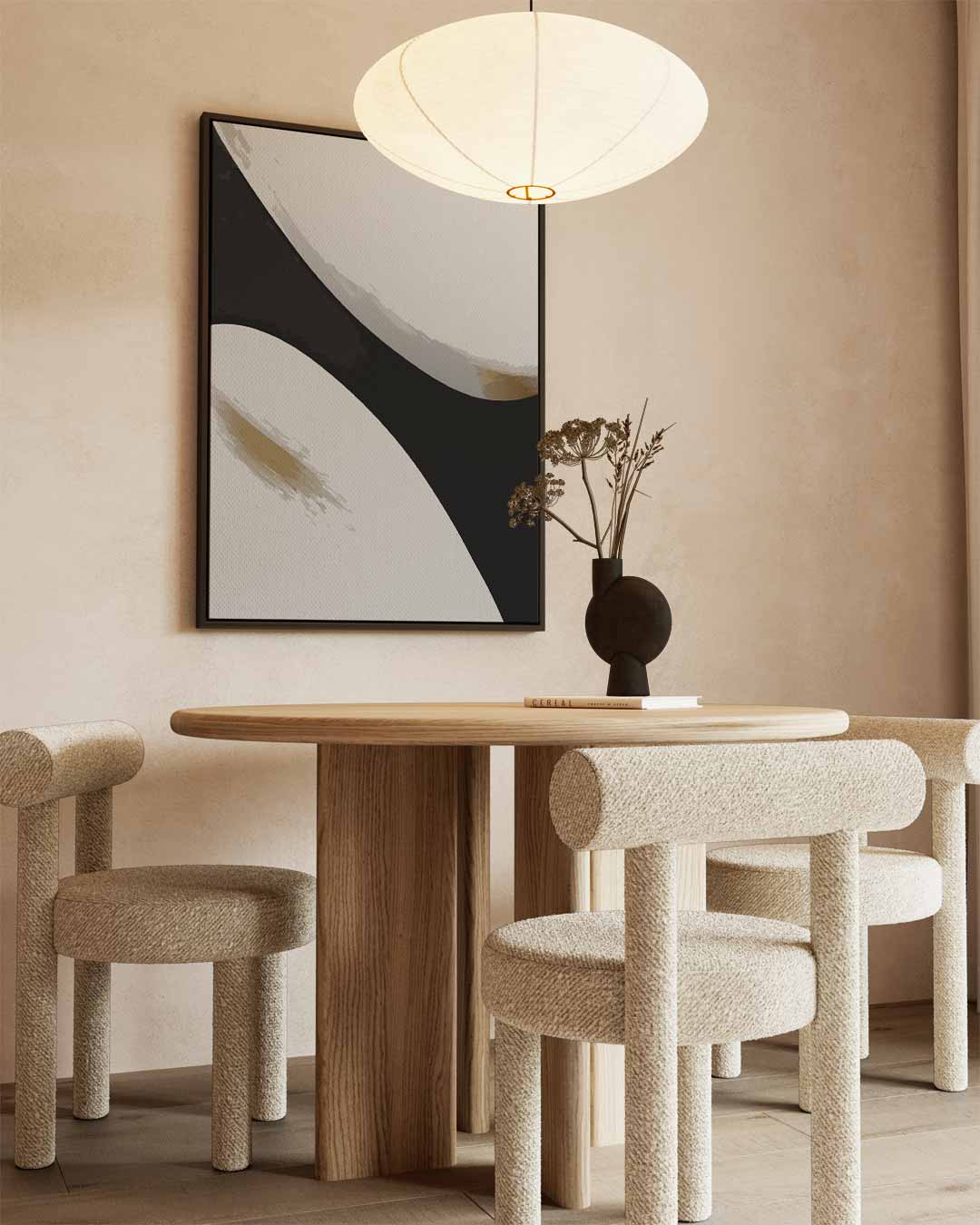 Abstracte Curves in Zwart en Wit Kunstwerk-canvas-dibond-plexiglas-wanddecoratie-WallArtistic