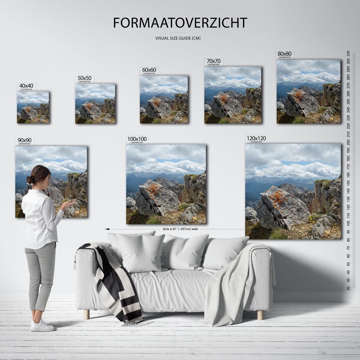 Rotsachtige berglandschap Poster