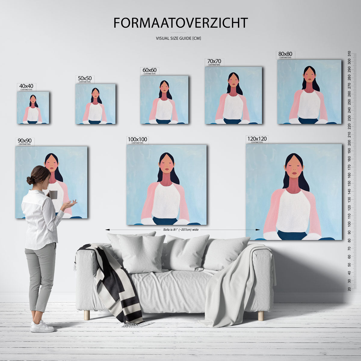 Mediterende vrouw Poster