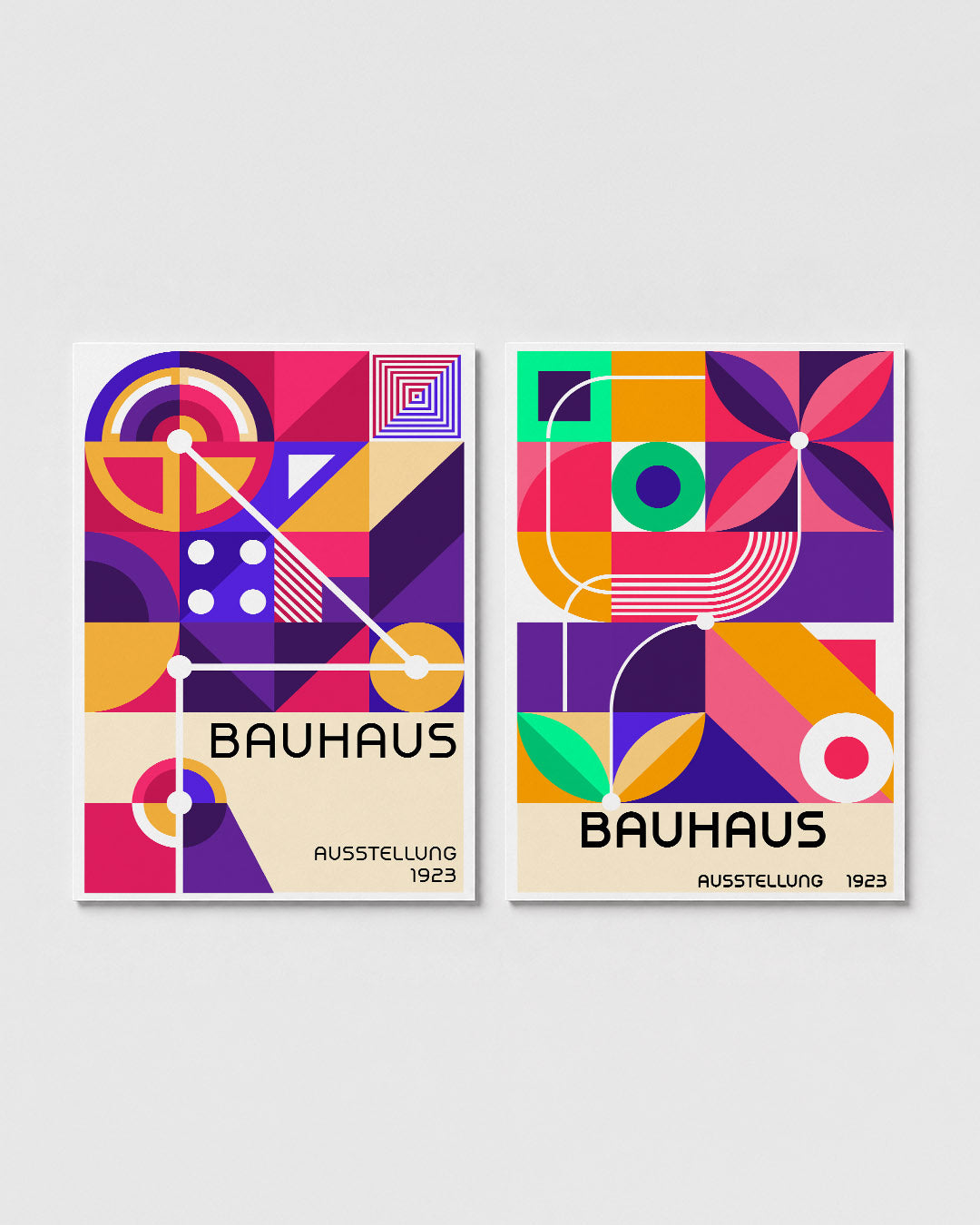 Kleurrijke vormenmix Posterset