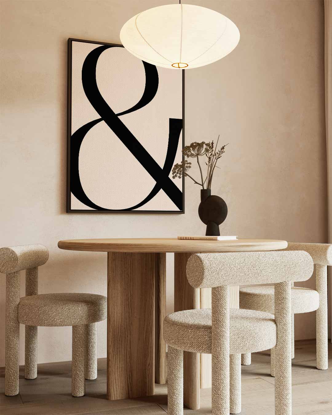 Eigentijdse Ampersand Kunst Kunstwerk-canvas-dibond-plexiglas-wanddecoratie-WallArtistic