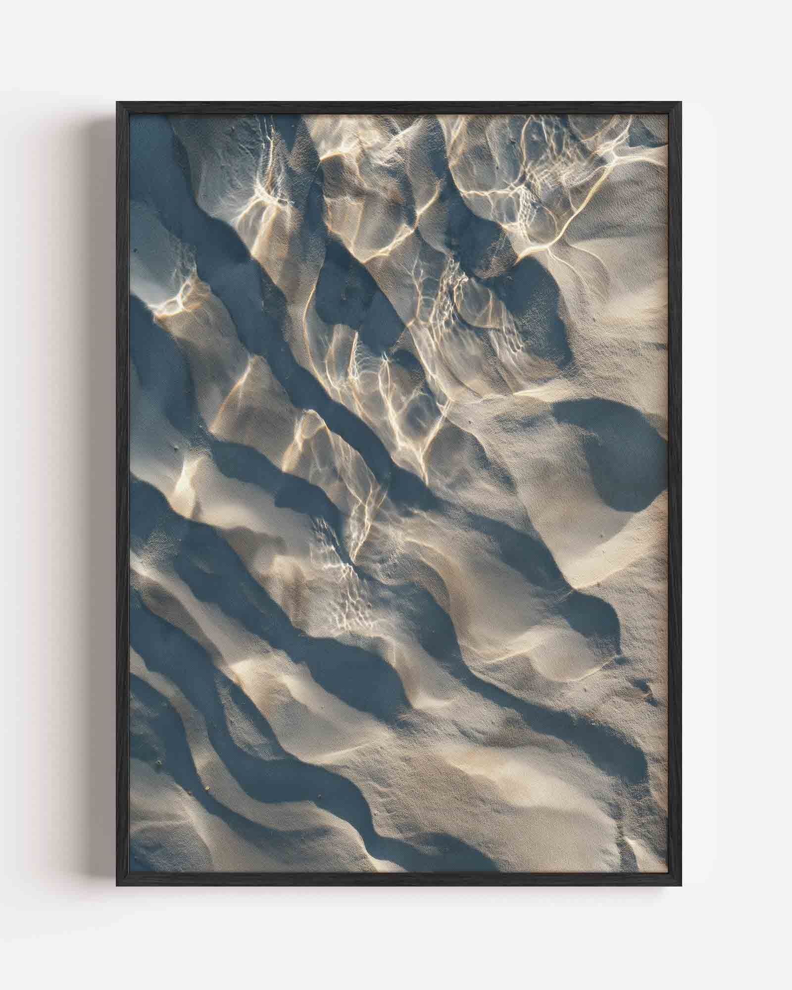 Zand en water reflecties Poster