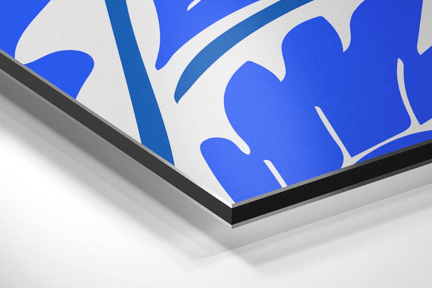 Bloeiend Blauw Oranjetapijt Kunstwerk-canvas-dibond-plexiglas-wanddecoratie-WallArtistic