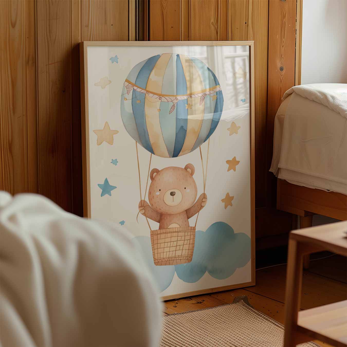 Dromerige Berenluchtballon Kinderkamerposter