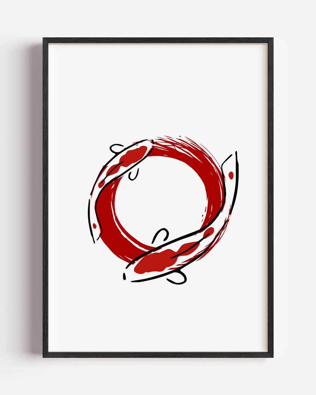 Zen Koi Cirkel Poster-WallArtistic