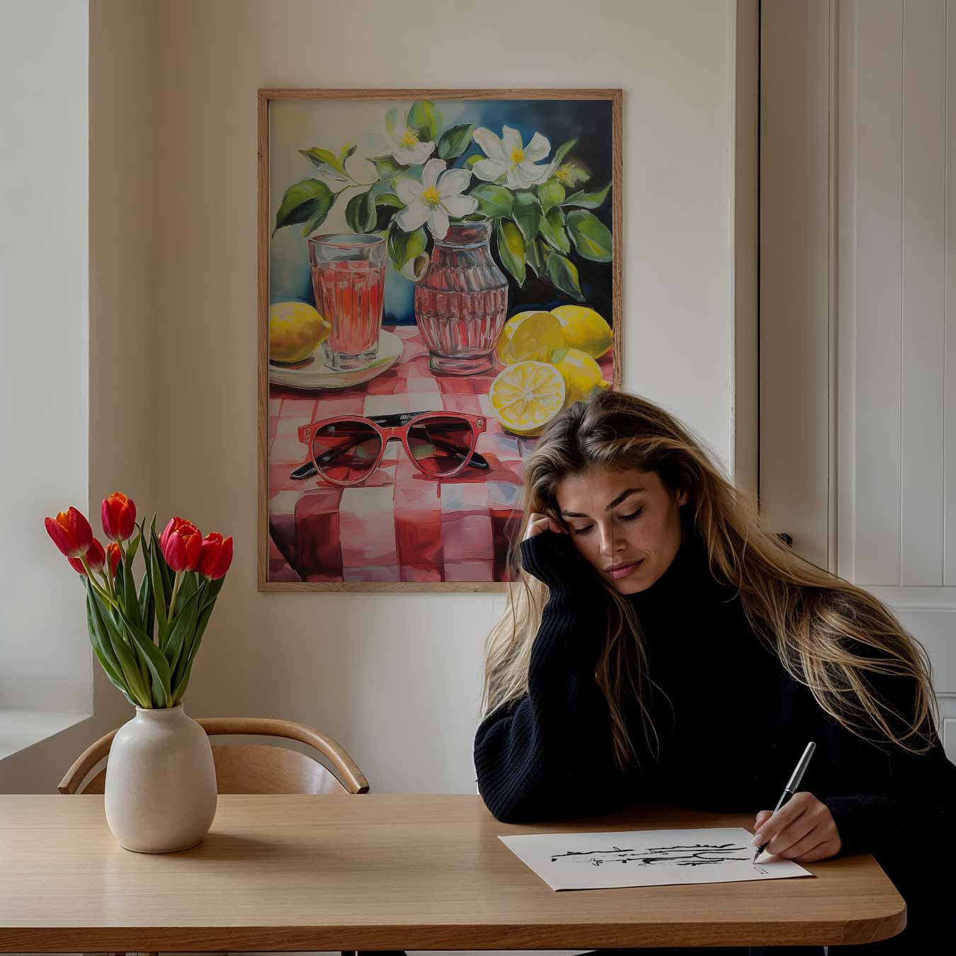 Zomers Tafereel met Citruskracht Poster-WallArtistic