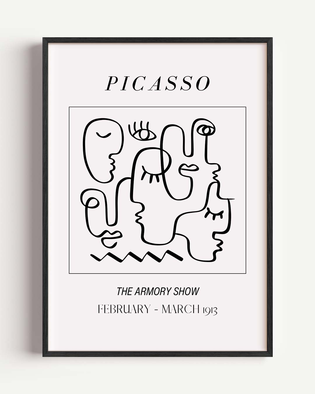 Picasso Lijnkunst Poster-WallArtistic
