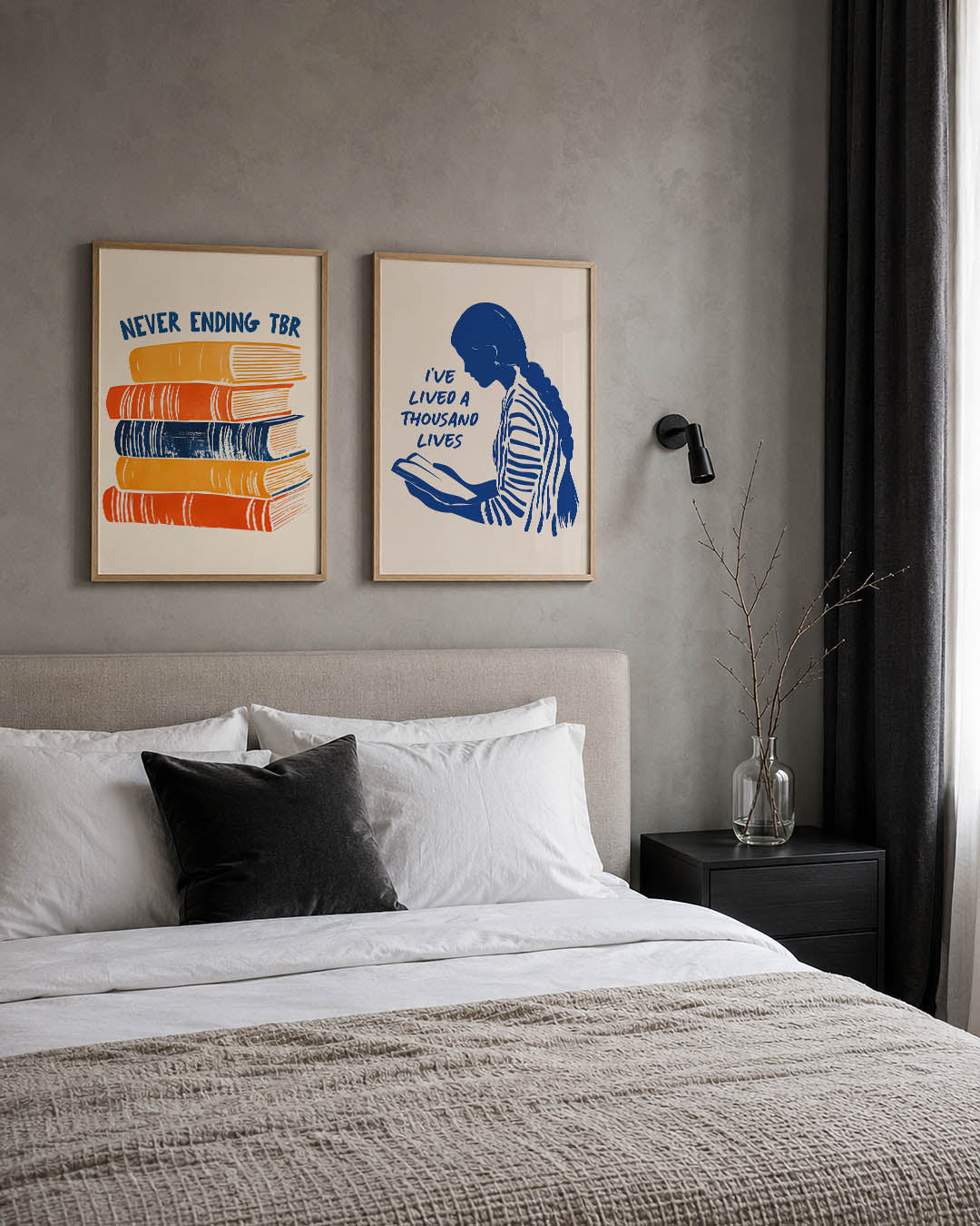 Boekenstapel kleurrijk Posterset