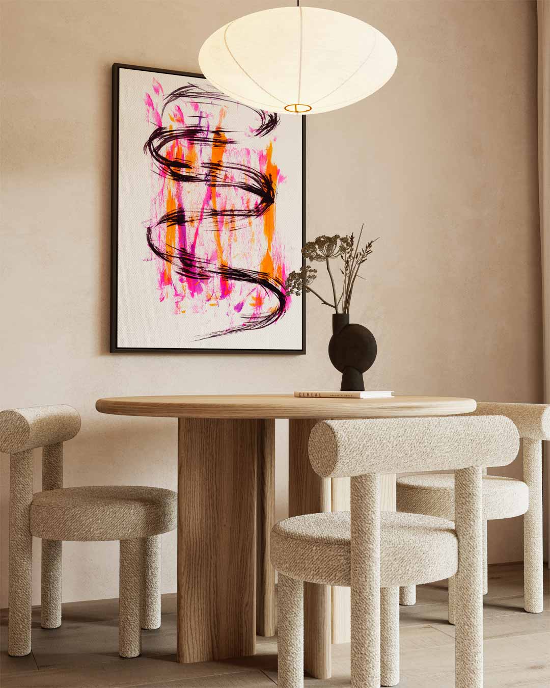 Dynamische Kleurenwervel Kunstwerk-canvas-dibond-plexiglas-wanddecoratie-WallArtistic