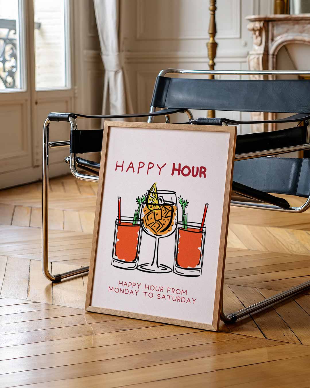 Happy Hour Cocktails Poster