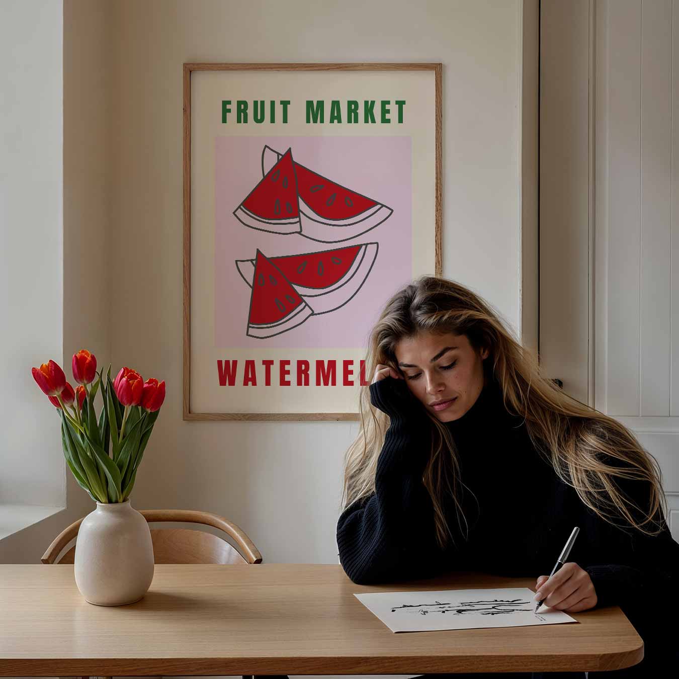 Vrolijke Watermeloen Poster