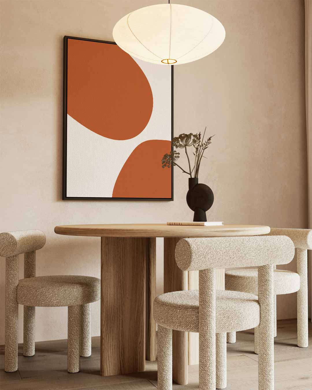 Vloeiende Aardetinten Kunstwerk-canvas-dibond-plexiglas-wanddecoratie-WallArtistic