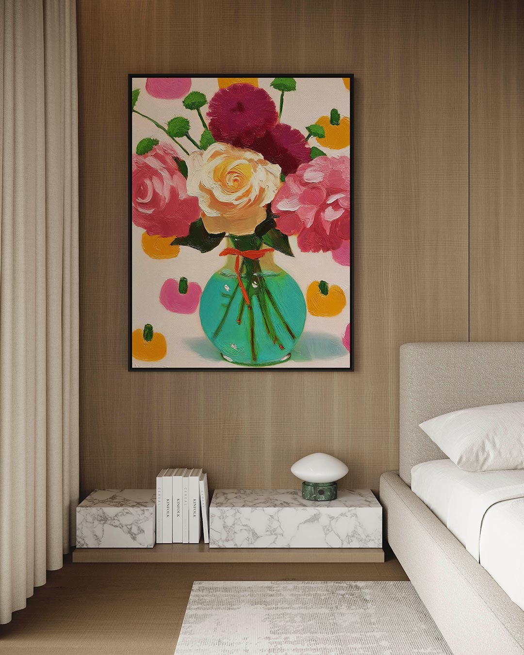 Bloemrijke kleurenexplosie Kunstwerk