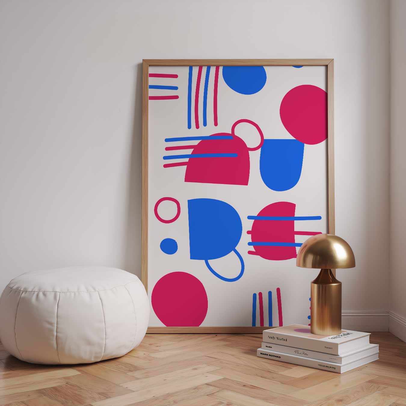 Vrolijke Vormenspel Poster-WallArtistic