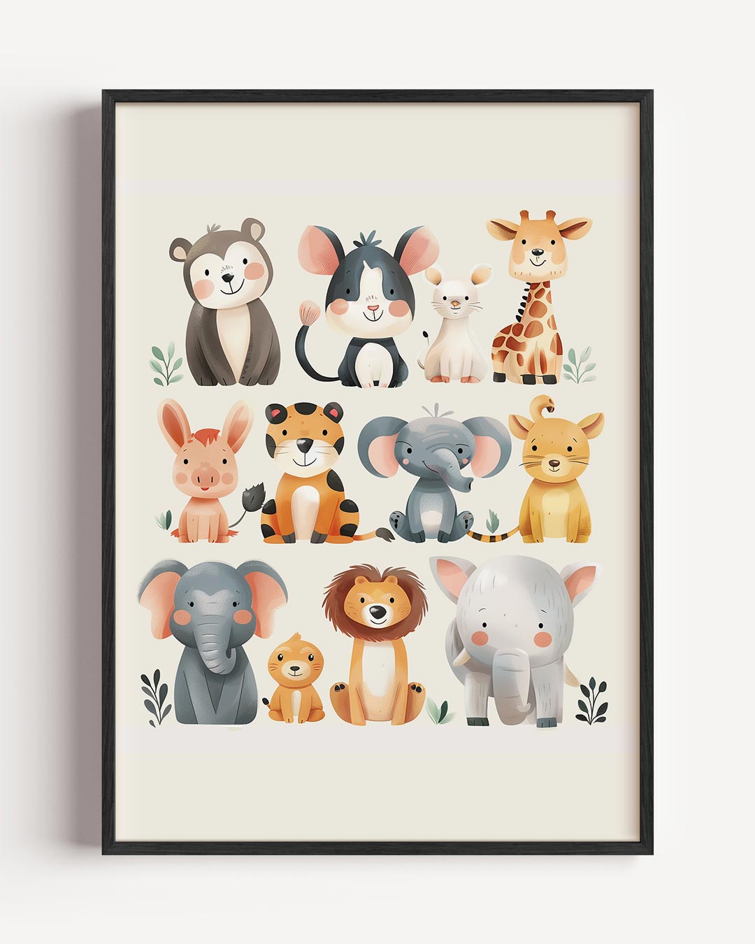 Schattige Dieren Vrienden Poster-WallArtistic