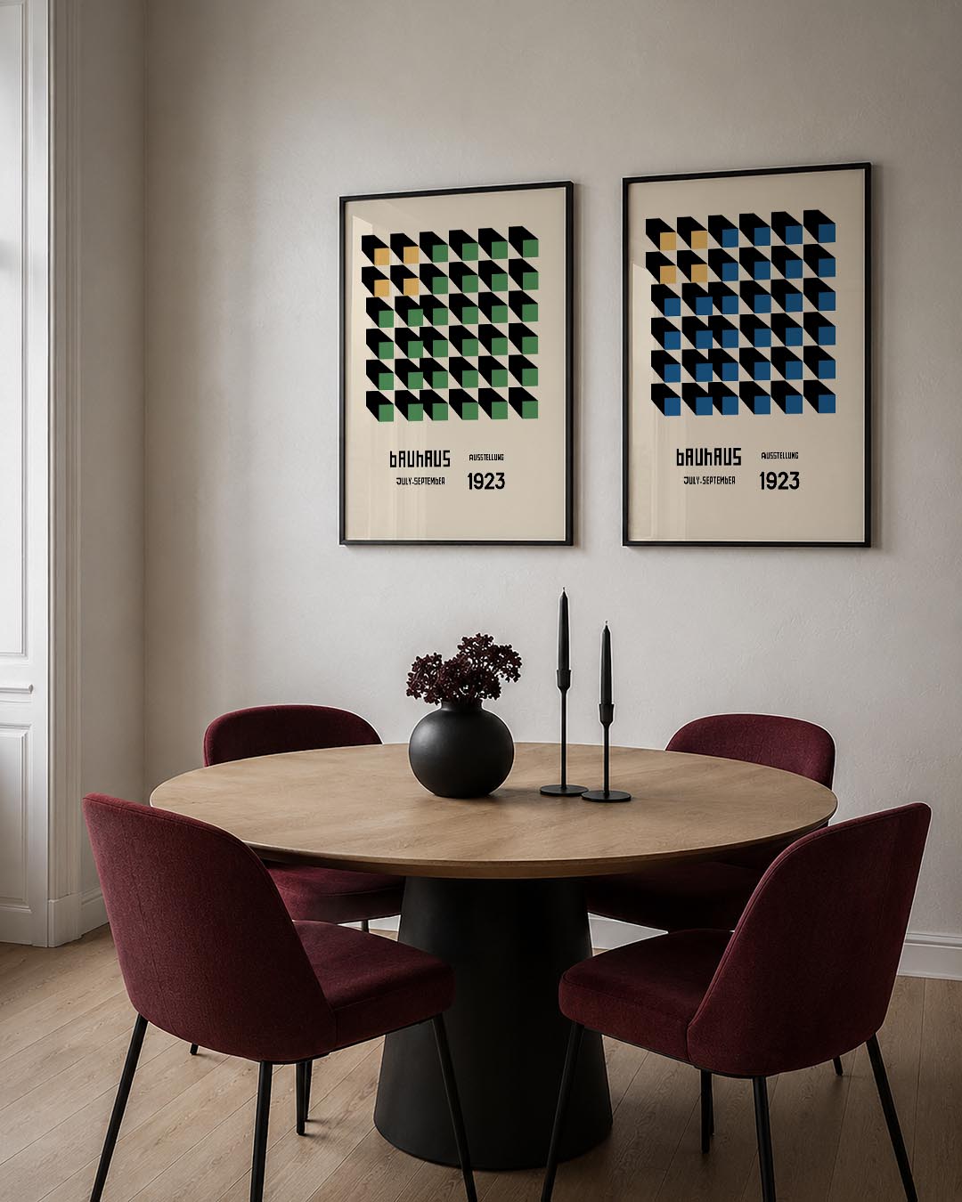 Kleurvlakken en schaduw Posterset
