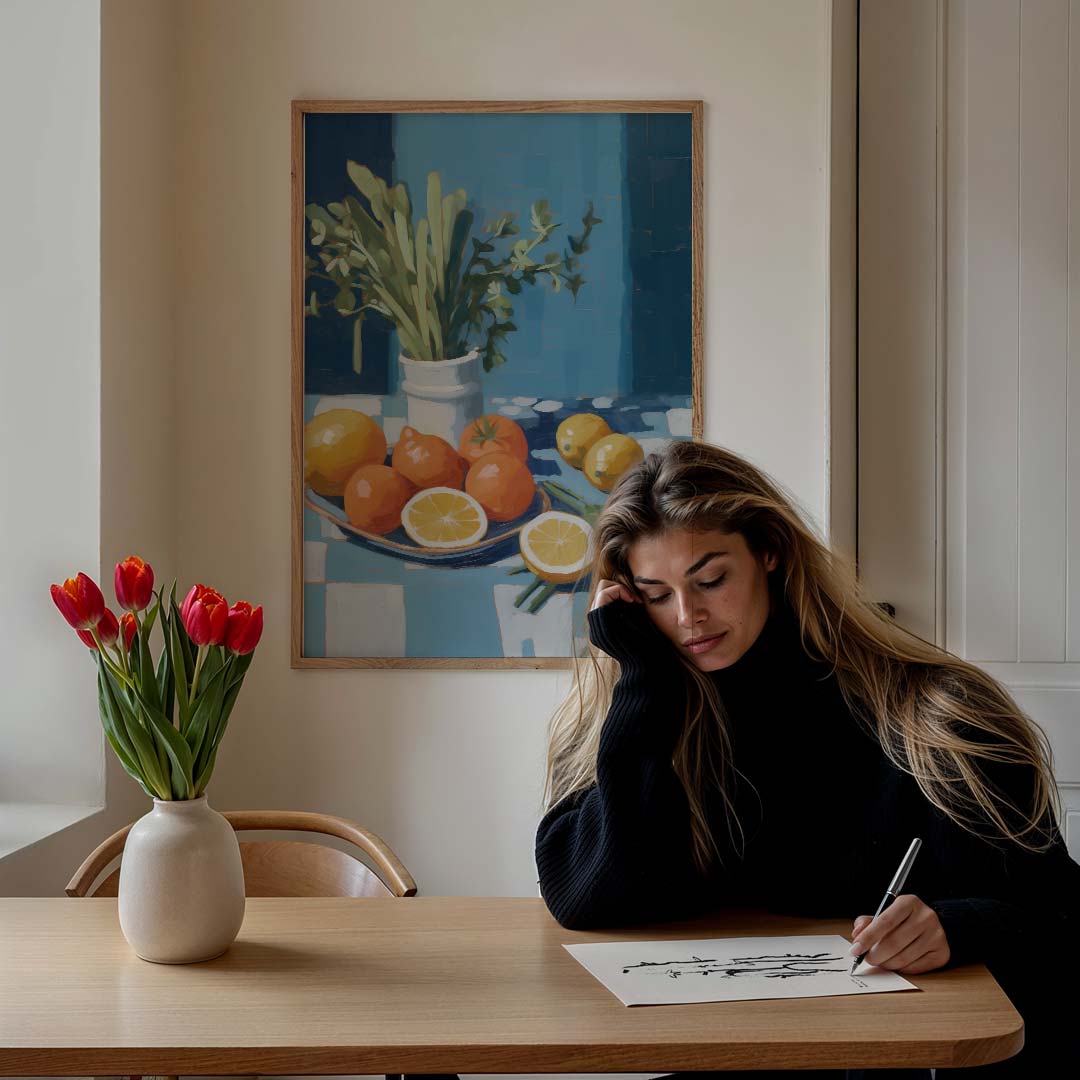 Frisse Fruitschaal Poster-WallArtistic