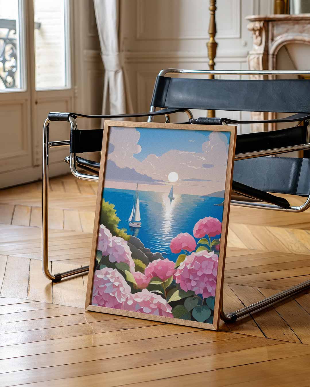 Zomerse Zeilavonturen bij Zonsondergang Poster-WallArtistic