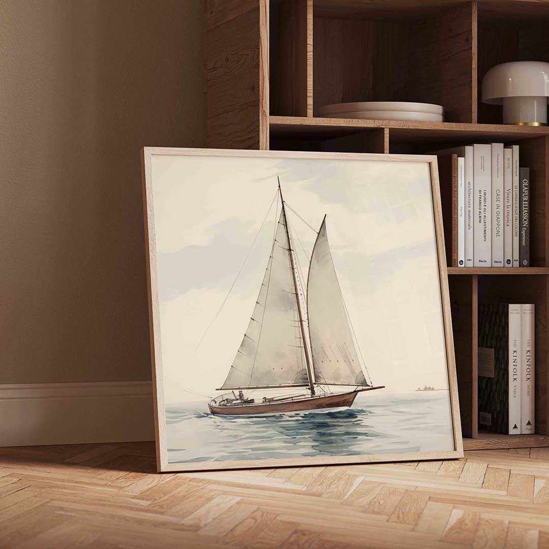 Zeilboot op zee Poster