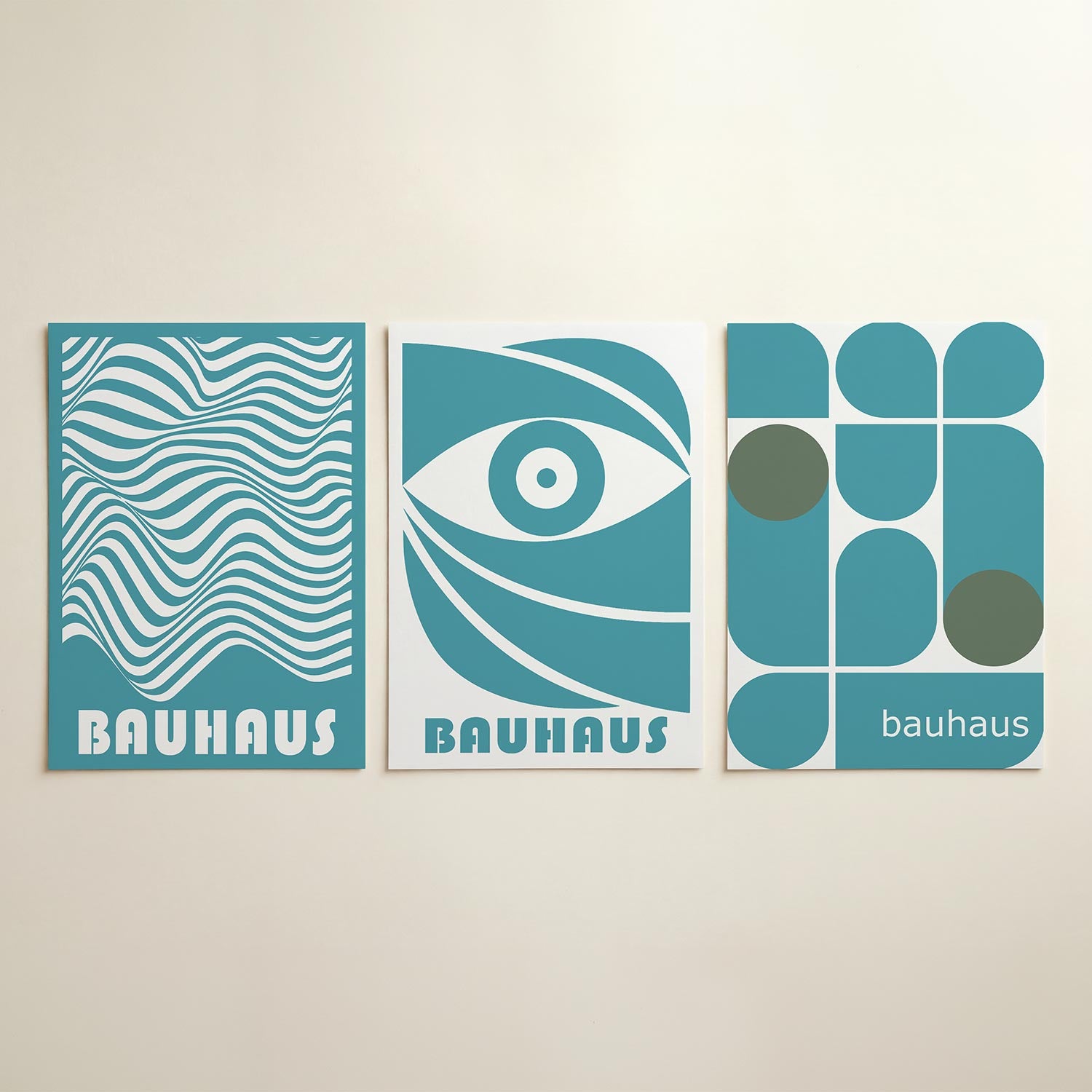 Golvend lijnenspel Posterset