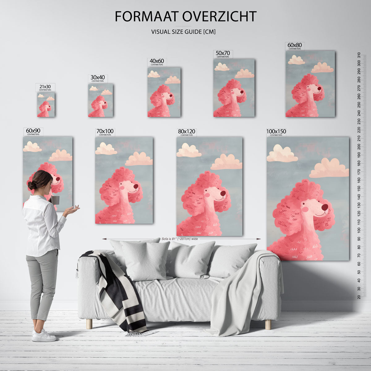 Roze poedel Poster