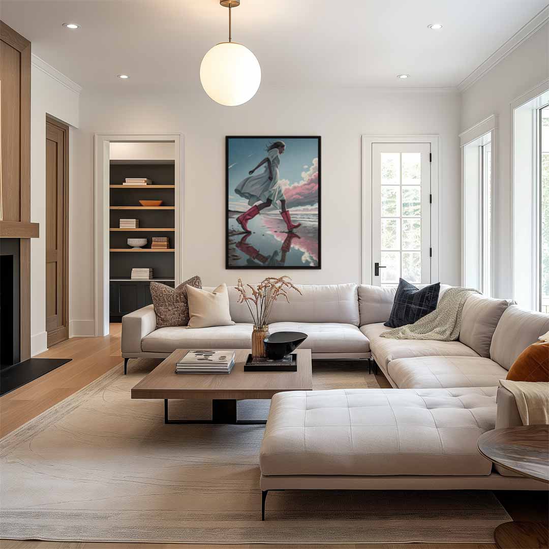 Wandelend langs de horizon Kunstwerk-canvas-dibond-plexiglas-wanddecoratie-WallArtistic