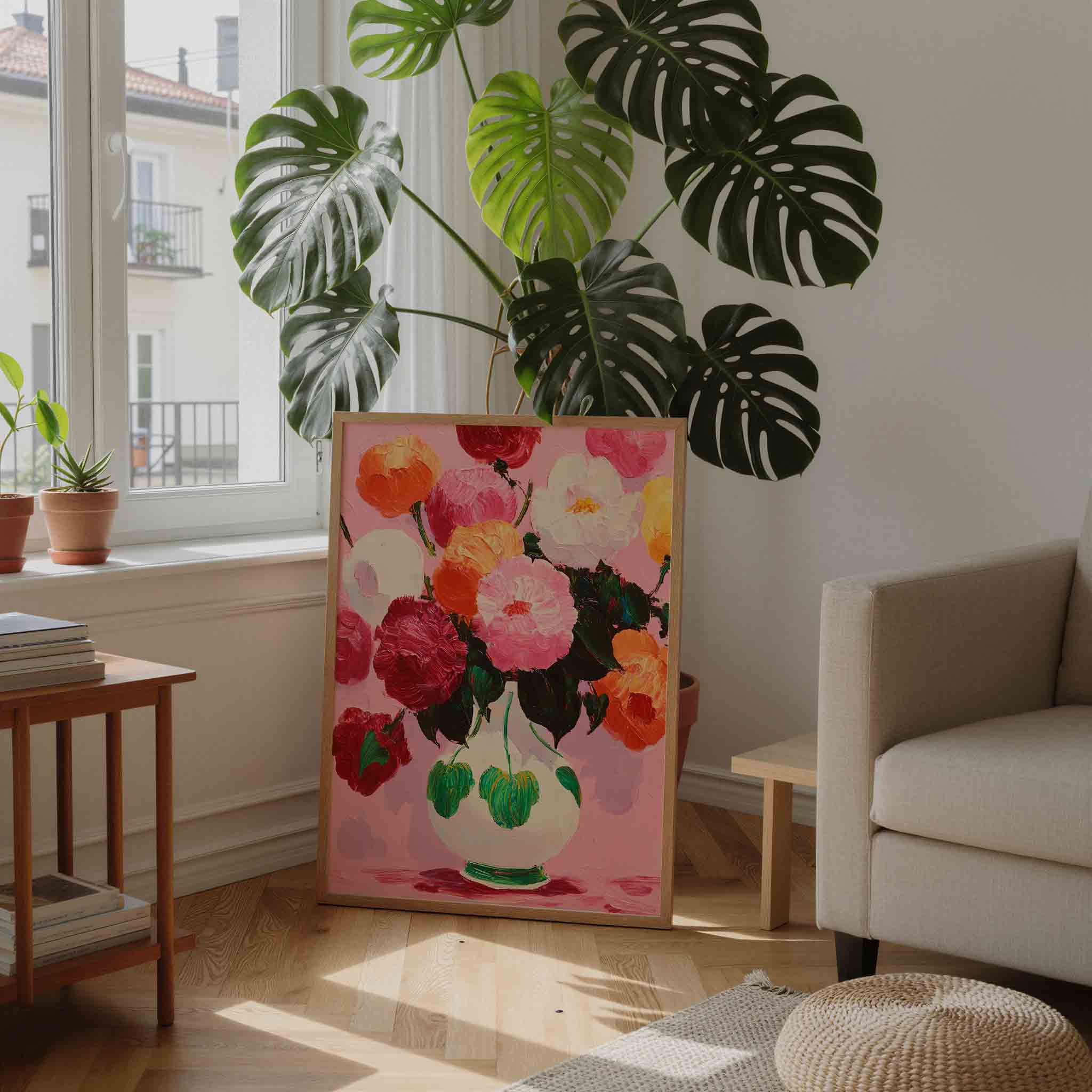 Bloemen in vaas Poster