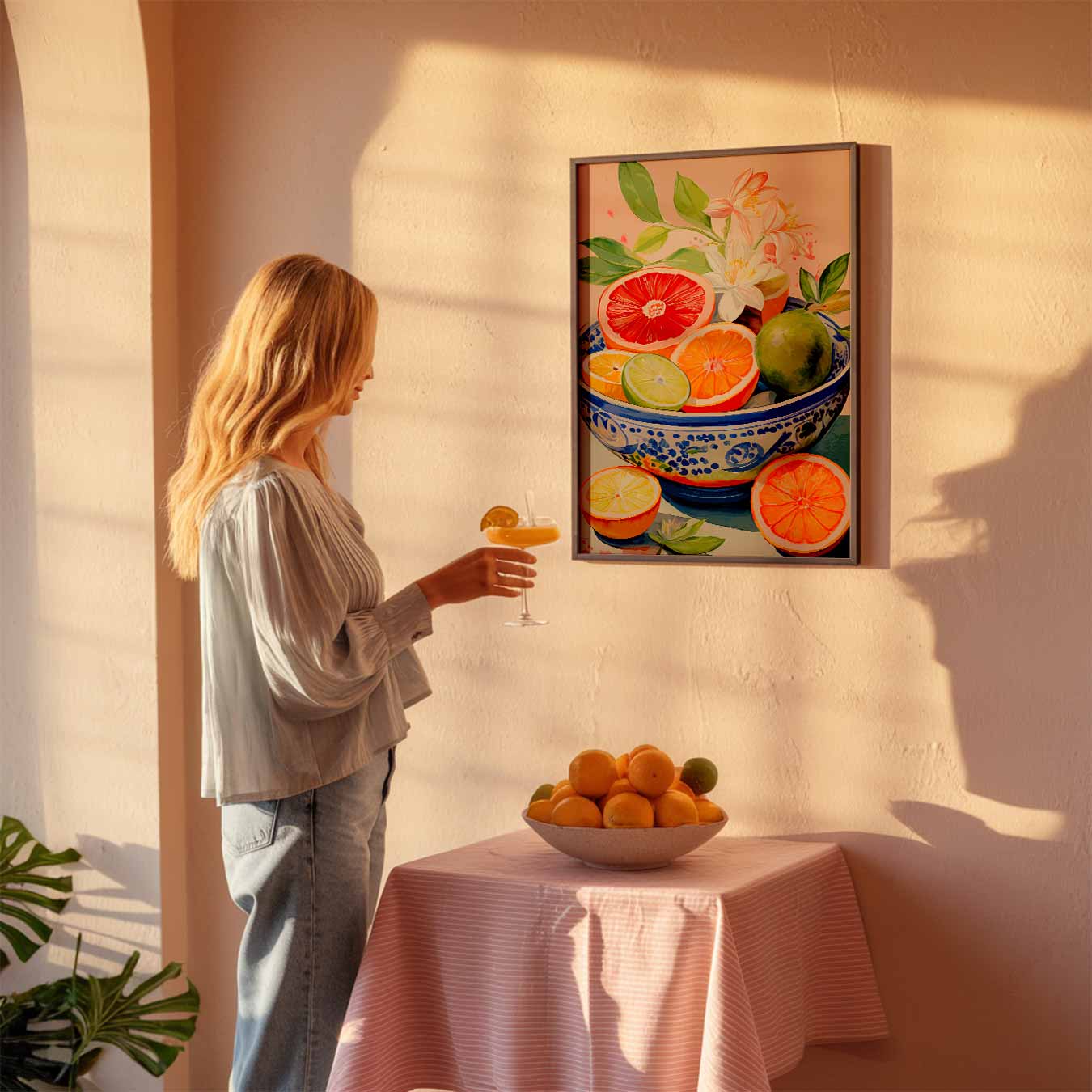 Zomerse Citrusvruchten Kunstposter-WallArtistic