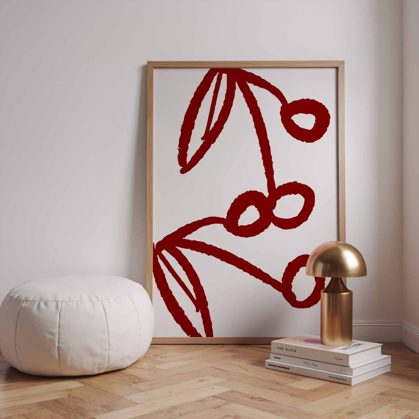 Sierlijke Kersen Illustratie Poster-WallArtistic