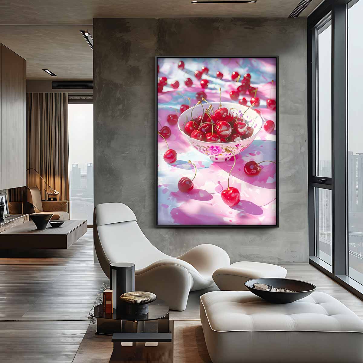 Ode aan de Kersen Kunstwerk-canvas-dibond-plexiglas-wanddecoratie-WallArtistic