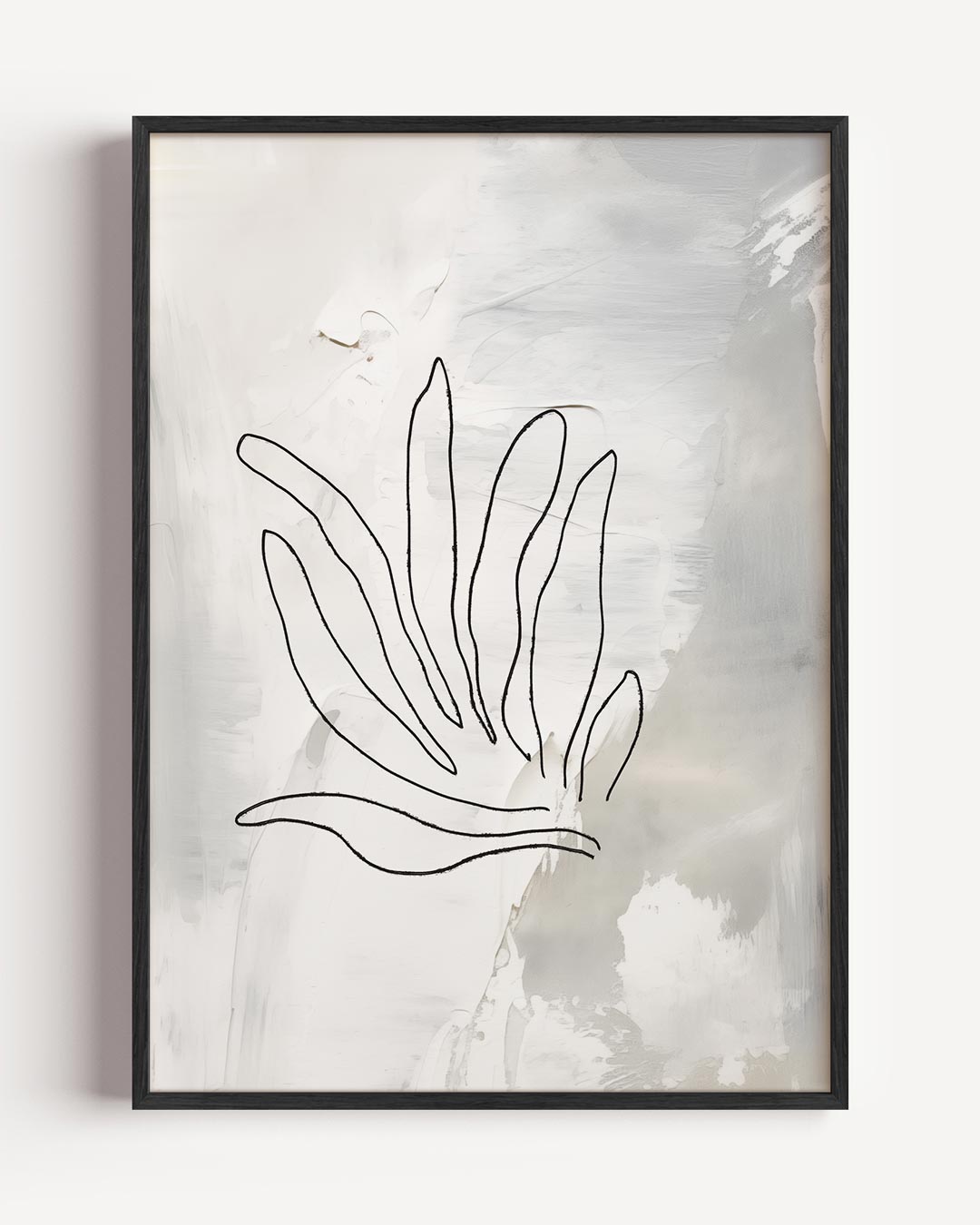 Moderne Bladlijntekening Poster-WallArtistic