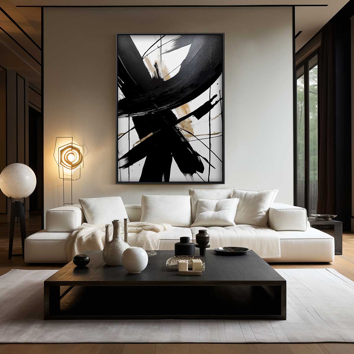 Abstracte Expressie Kunstwerk-canvas-dibond-plexiglas-wanddecoratie-WallArtistic