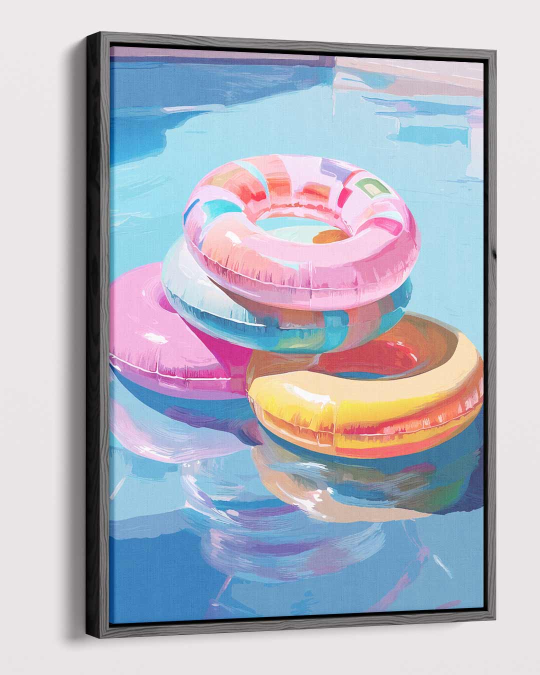 Zomerse Zwembad Fun Kunstwerk-canvas-dibond-plexiglas-wanddecoratie-WallArtistic