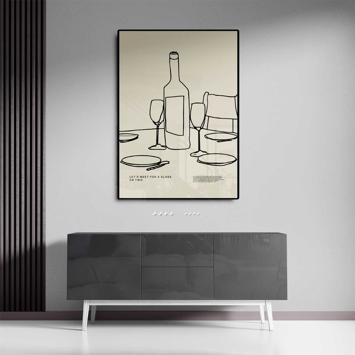 Gezellig aan tafel Kunstwerk-canvas-dibond-plexiglas-wanddecoratie-WallArtistic