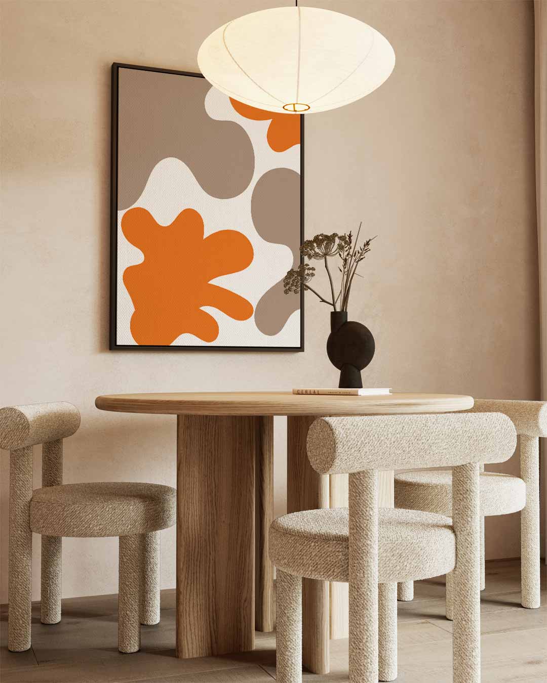 Vloeiende Vormen Abstract Kunstwerk-canvas-dibond-plexiglas-wanddecoratie-WallArtistic