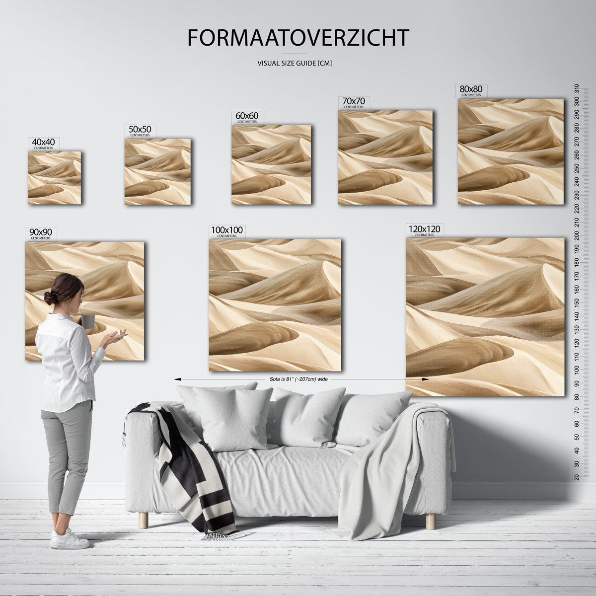 Golvende zandduinen Poster