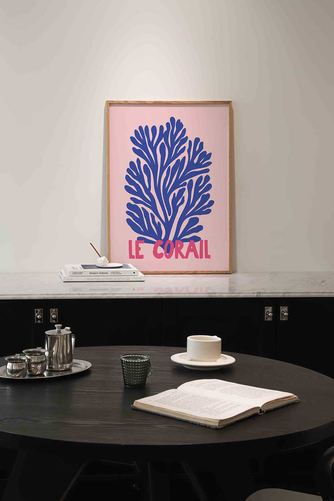 Blauw koraal Poster