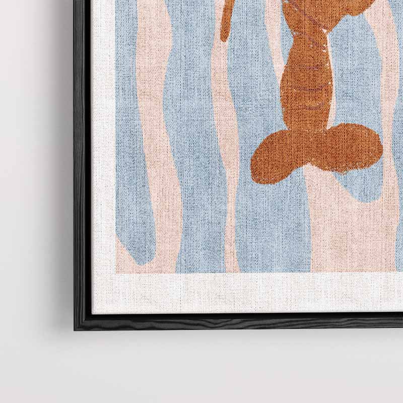 Dansende Kreeft op Zonnige Dag Kunstwerk-canvas-dibond-plexiglas-wanddecoratie-WallArtistic
