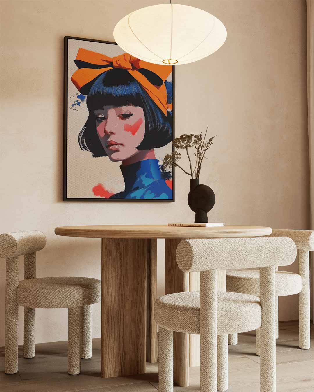 Vrolijke Kleurenprinses Kunstwerk-canvas-dibond-plexiglas-wanddecoratie-WallArtistic