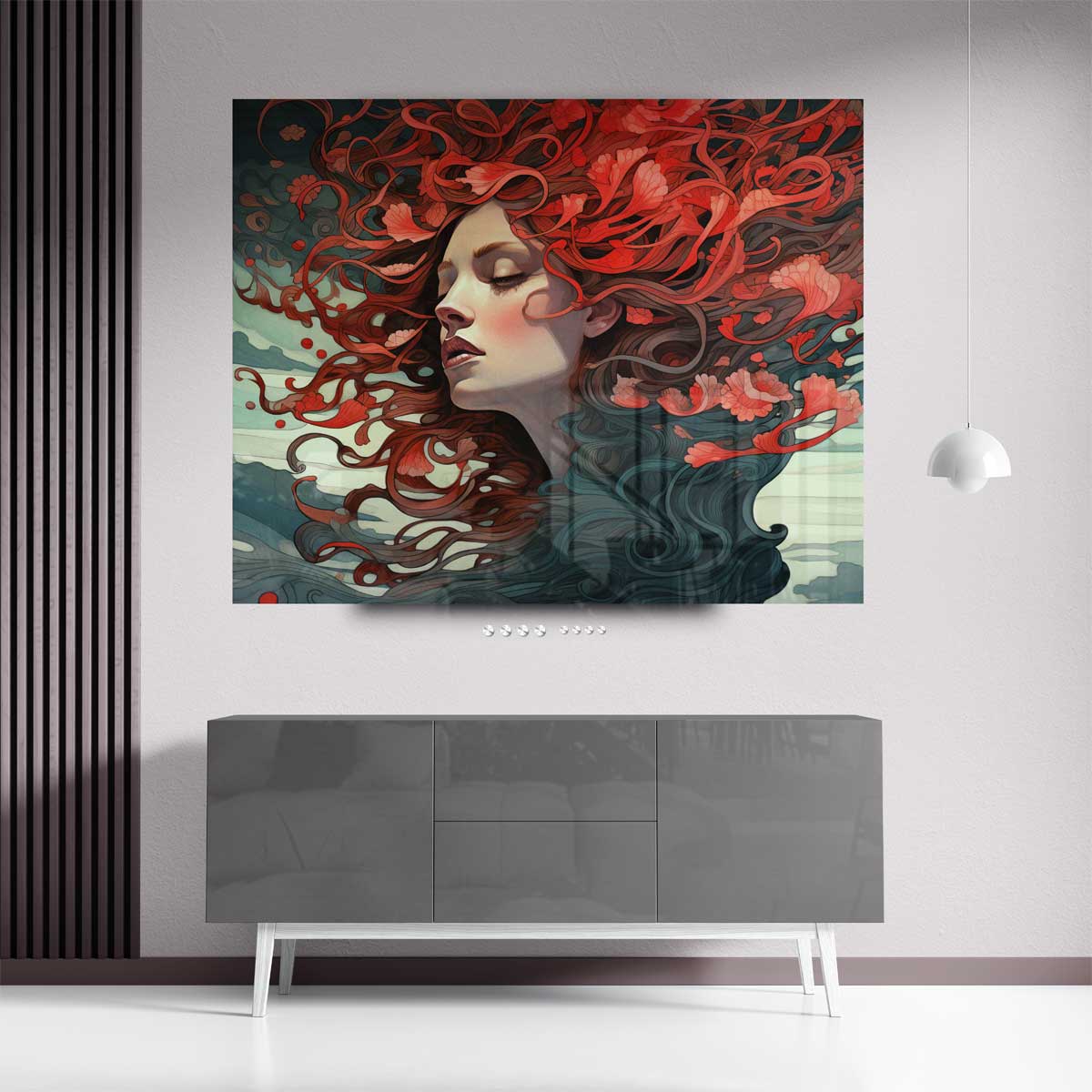 Dromerige Bloemenzee Kunstwerk-canvas-dibond-plexiglas-wanddecoratie-WallArtistic