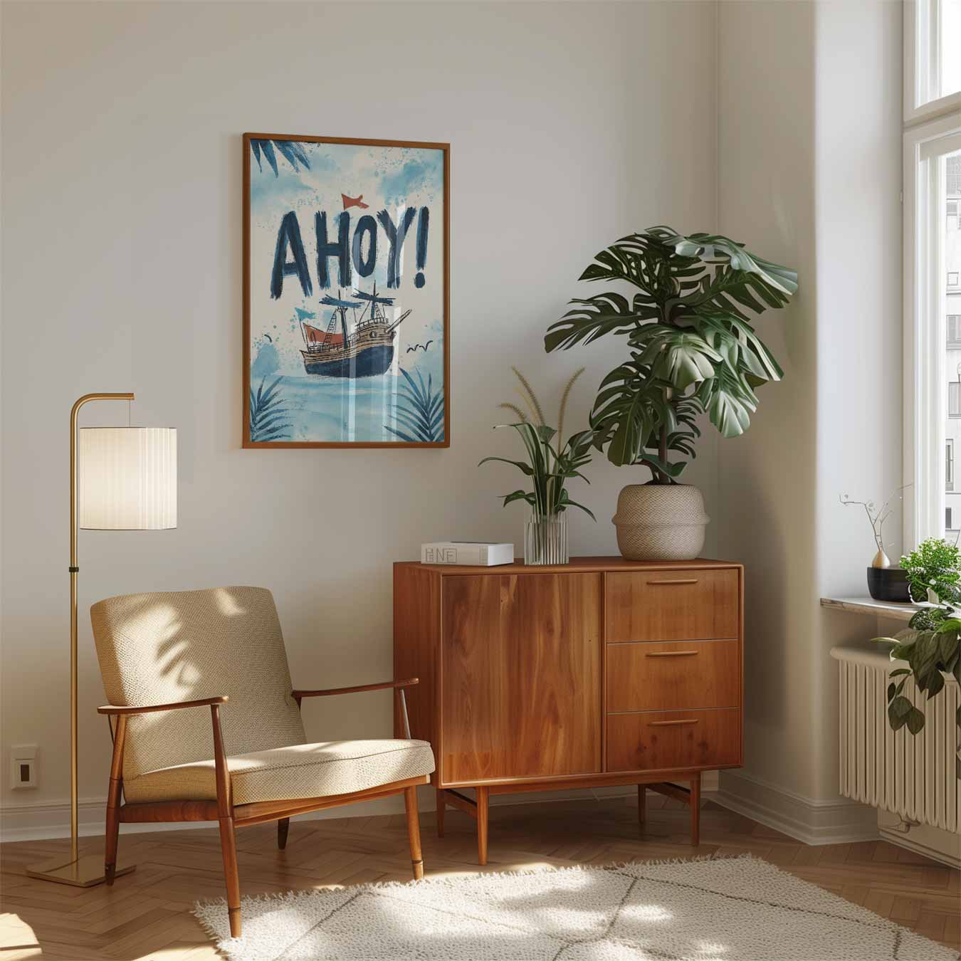Avontuurlijke Schip Ahoy Poster-WallArtistic
