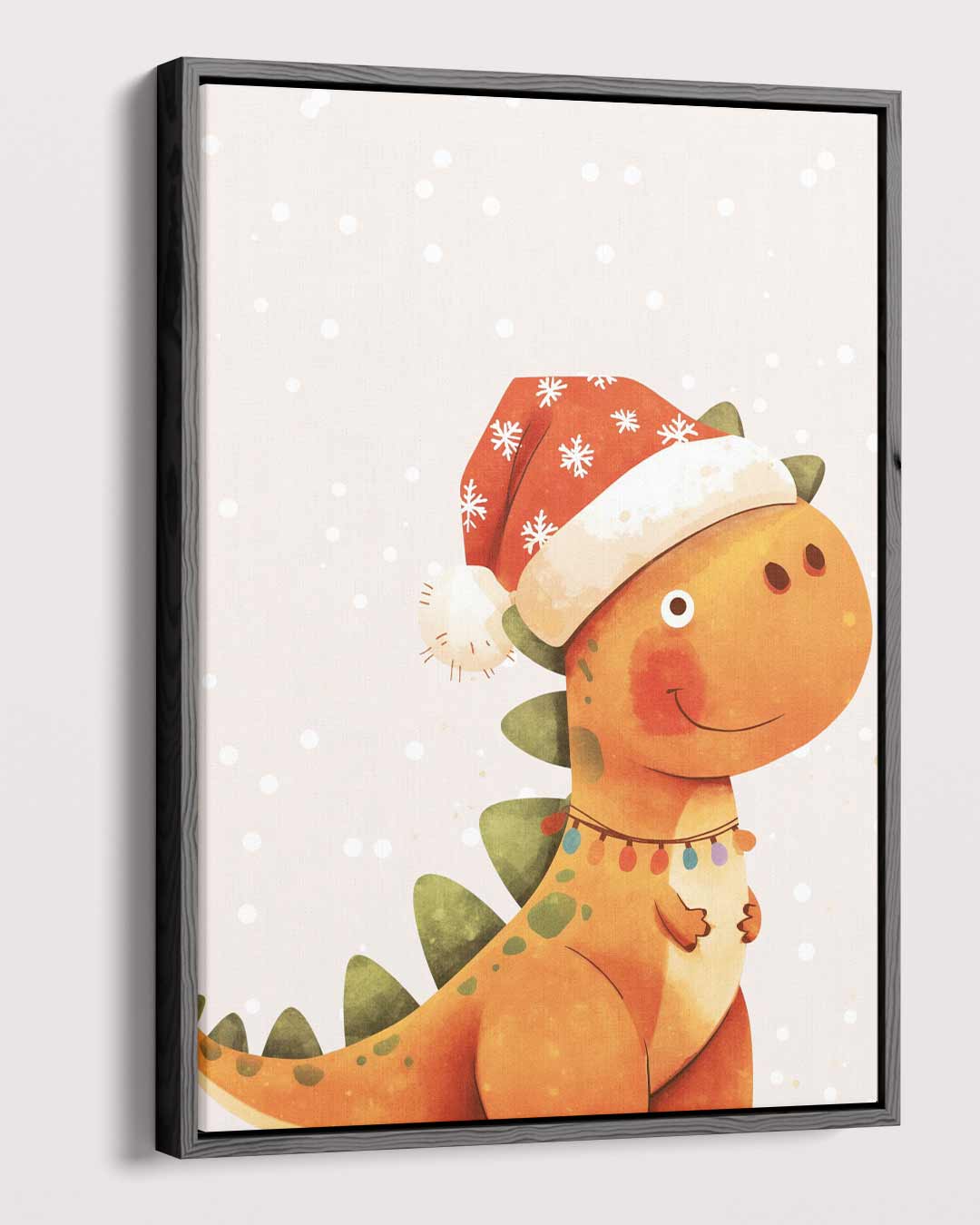 Kerstdino Vrolijkheid Kunstwerk-canvas-dibond-plexiglas-wanddecoratie-WallArtistic