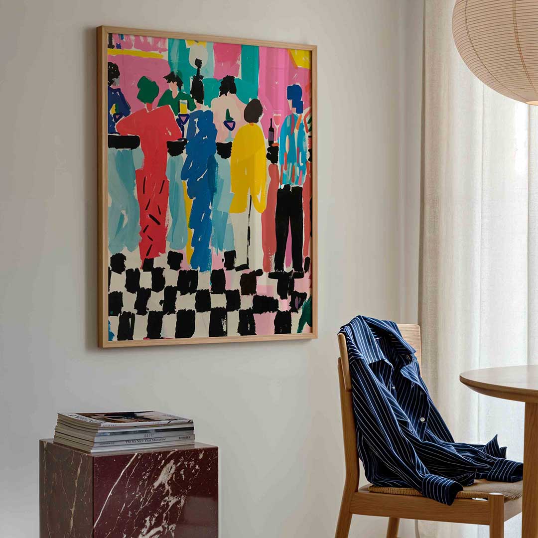 Mensen bij bar Poster