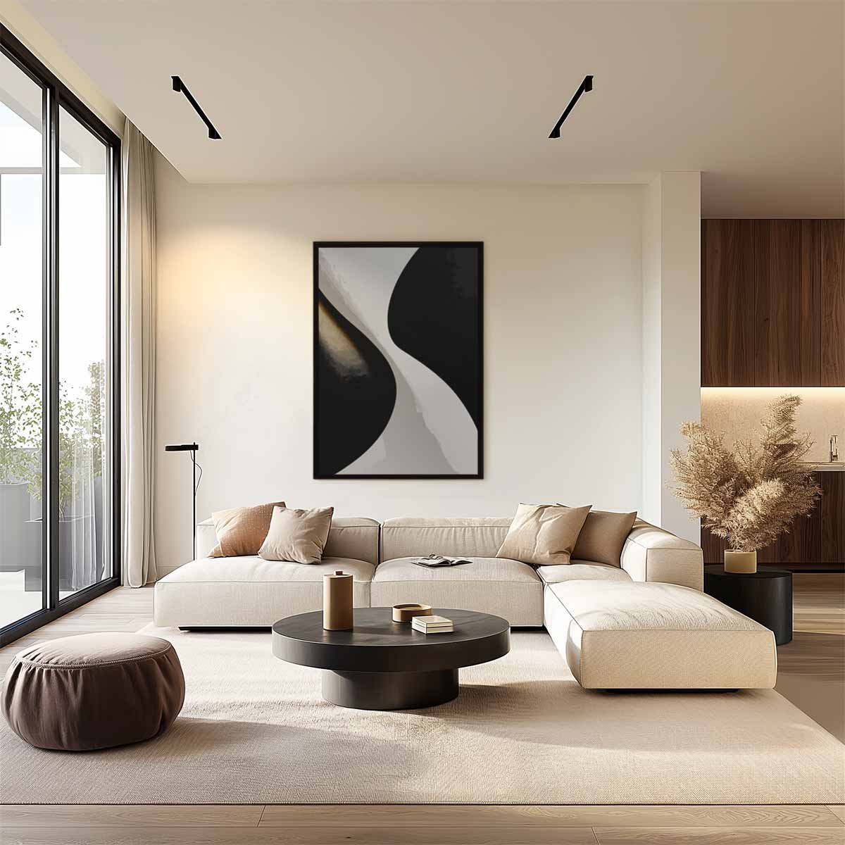Stijlvolle Abstracte Vormen Kunstwerk-canvas-dibond-plexiglas-wanddecoratie-WallArtistic